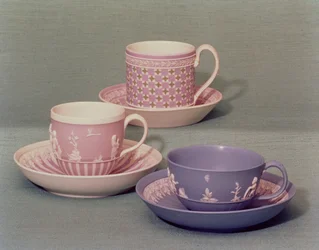 Wedgwood kopjes en schotels, 1785-90